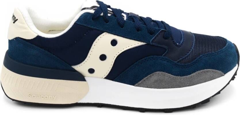 Saucony Jazz NXT Leren en Stoffen Sneakers Blue Heren