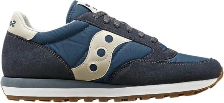 Saucony Effen Vetersluiting Jazz Sneakers Blue Heren