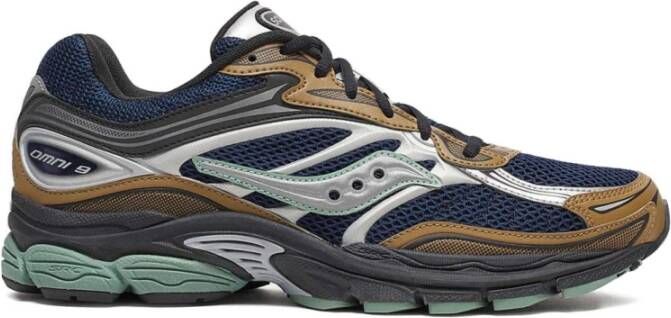 SAUCONY Lage Sneakers Heren Progrid Omni 9 H Maat: 45 Materiaal: Mesh Kleur: Blauw