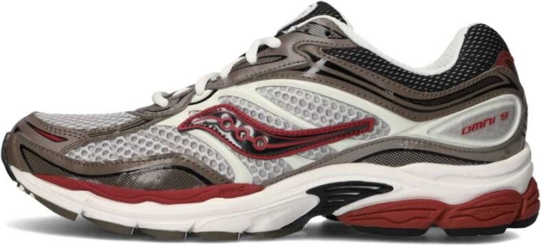 SAUCONY Lage Sneakers Progrid Omni 9 Maat: 44 Materiaal: Mesh Kleur: Bruin