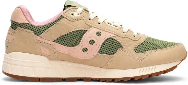 Saucony Stoffen en Suède Sneakers met Rubberen Zool Brown