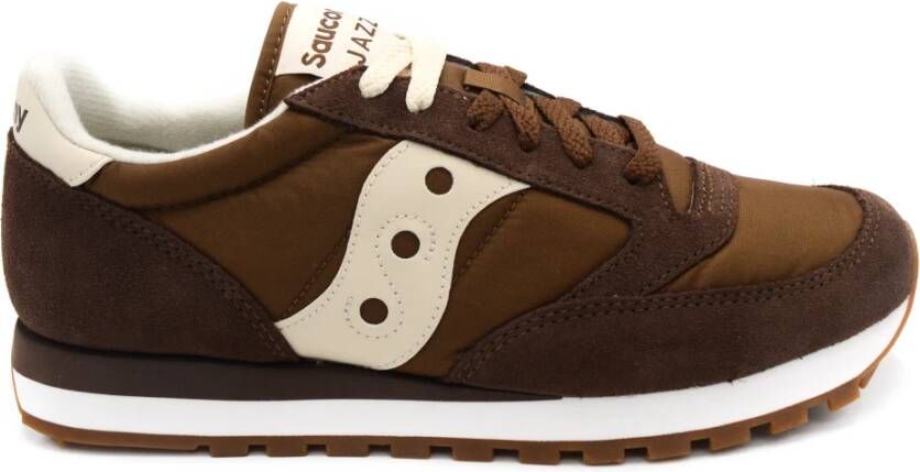 Saucony Bruine Sneakers met Stoffen Voering en Rubberen Zool Bruin Heren