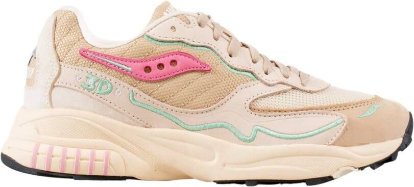 Saucony Dames 3D Grid Hurricane Sneakers Beige Dames