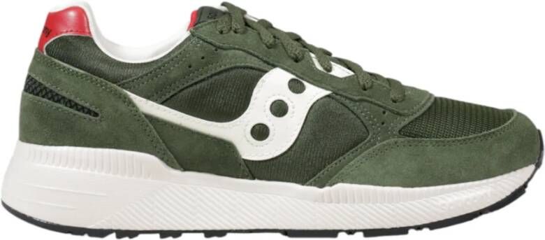Saucony Groene Slip-On Leren Sneakers Green Heren