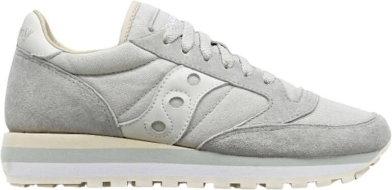 Saucony Grijze en witte Jazz Triple schoen Grijs Dames