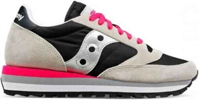 Saucony Grijze en Zwarte Damessneakers Grijs Dames