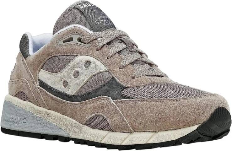 Saucony Shadow 6000 Gray Gray Grijs Suede Lage sneakers Heren