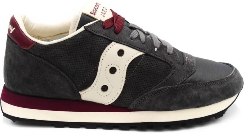 Saucony Grijze Sneakers met Leren en Stoffen Voering Gray Heren - Foto 4