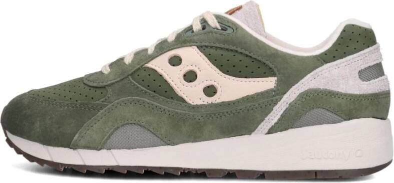 SAUCONY Lage Sneakers Heren Shadow 6000 M Maat: 44 Materiaal: Suède Kleur: Groen