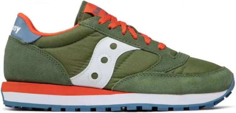 Saucony Groene Sneakers met Contrasterende Details Groen Heren