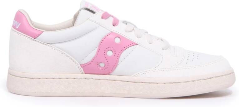 Saucony Jazz Court schoenen in wit roze