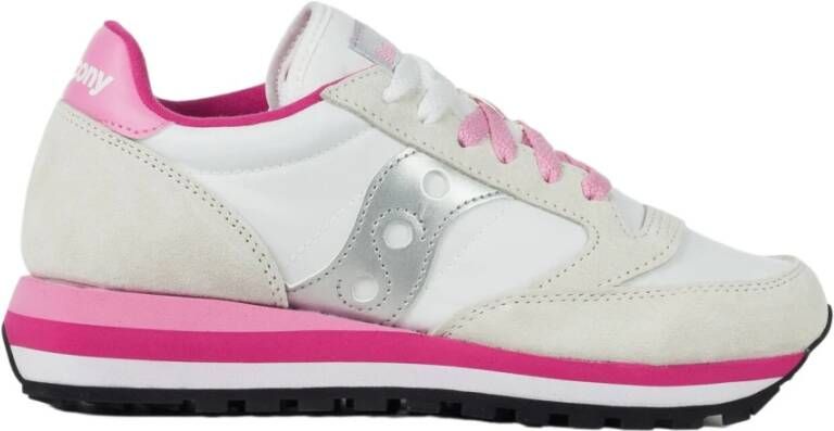 Saucony Stijlvolle Jazz Triple Cht Gray Pink Sneakers voor Dames Meerkleurig Dames