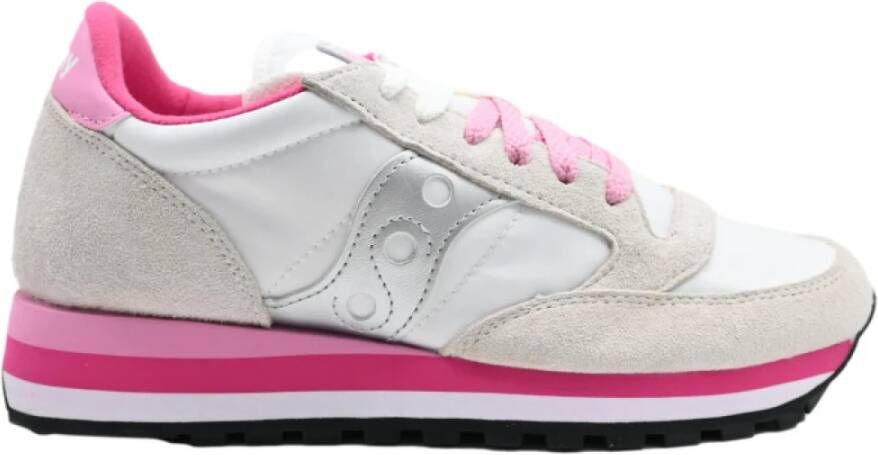 Saucony Jazz Triple White Gray Pink Sneakers Multicolor Dames
