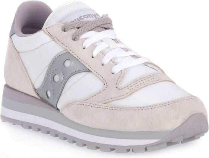Saucony Jazz Triple White Silver Sneakers Wit Heren