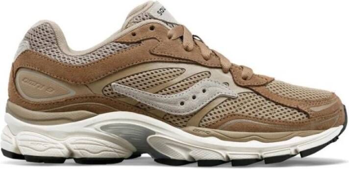 Saucony Kameelkleurige Stijlvolle Sneakers voor Vrouwen Brown Dames