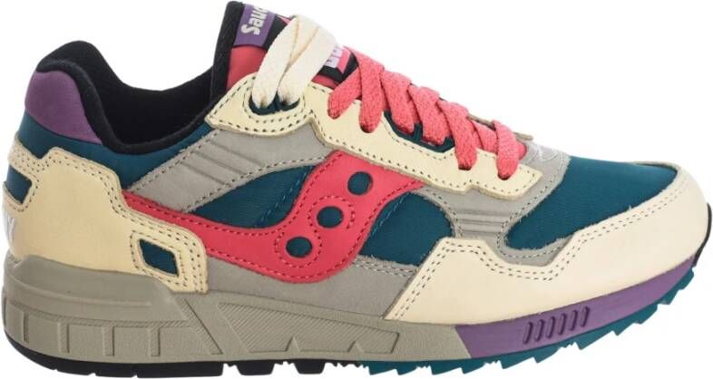 Saucony Shadow 5000 Mesh Leren Sneakers Geel Multicolor Heren