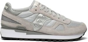 Saucony Leren en stoffen sneakers Grijs Heren