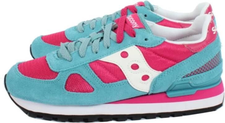 Saucony Lichtblauw Roze Shadow Original Sneakers Multicolor Dames