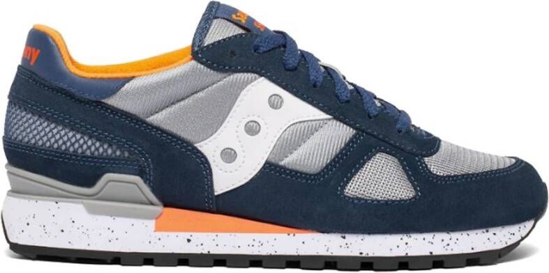 Saucony Blauwe en grijze originele sneakers met voorlogo Blue Heren