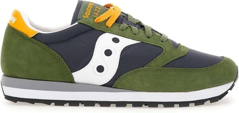 Saucony Groene Sneakers met Stoffen Voering en Rubberen Zool Green Heren