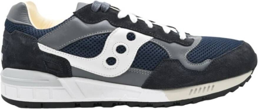 Saucony Navy White Sneakers Stijlvolle Casual Schoenen Multicolor Heren