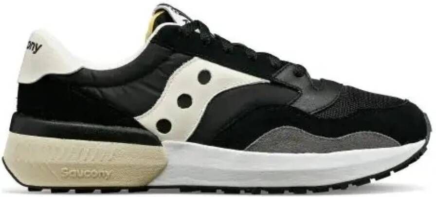 Saucony Zwarte Sneakers met Stoffen Voering en Rubberen Zool Black Heren - Foto 1