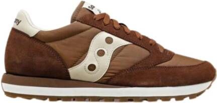 Saucony Bruine Sneakers met Stoffen Voering en Rubberen Zool Brown Heren