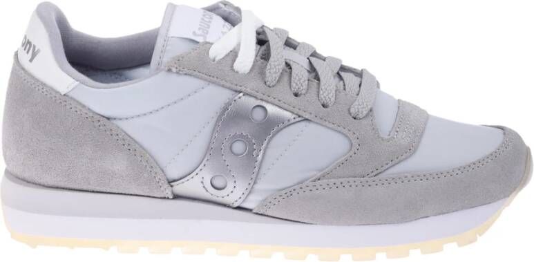 Saucony Trendy Grijze en Zilveren Jazz Original Sneakers Grijs Dames