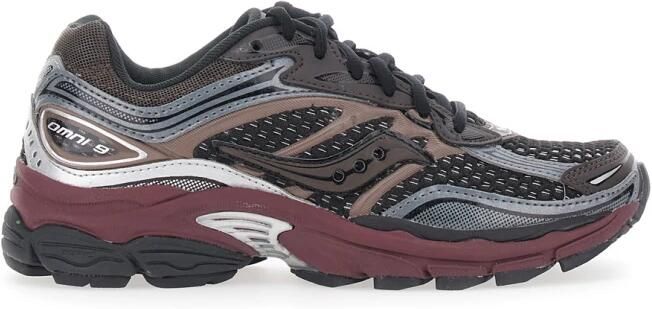 Saucony Bruine lage sneakers met logopatch op de tong in Tech Fabric uniseks