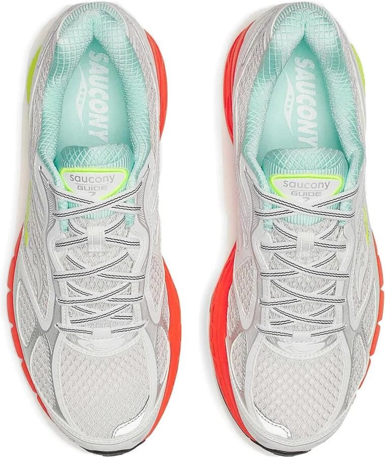 Saucony Sneakers laag 'PROGRID GUIDE 7' turquoise geel donkeroranje wit - Foto 4