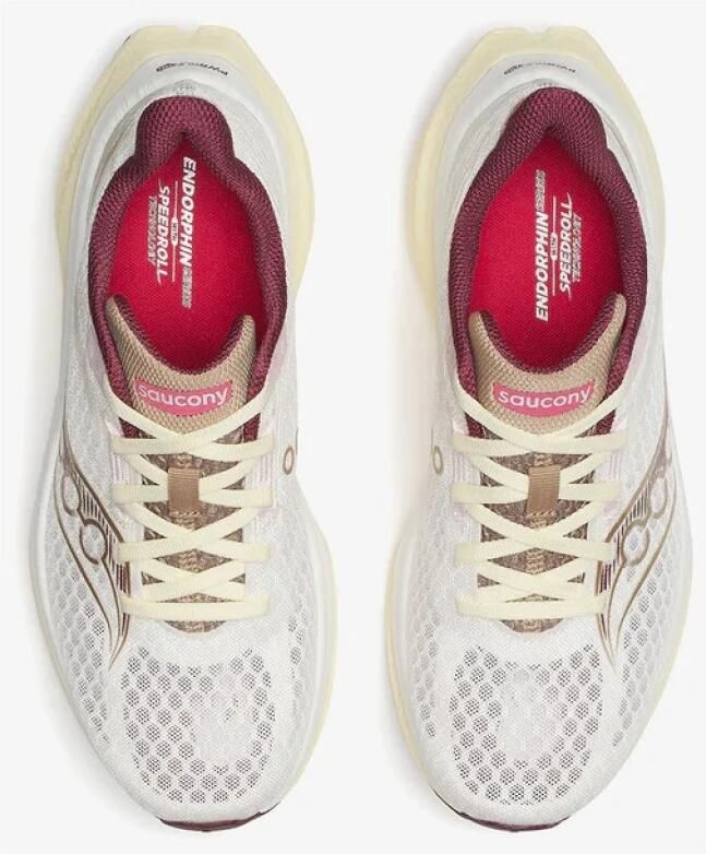 Saucony Women's Endorphin Speed 5 Hardloopschoenen ivory maroon - Foto 3