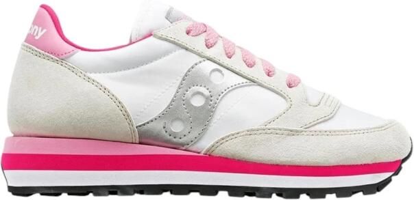 Saucony Stijlvolle Jazz Triple Cht Gray Pink Sneakers voor Dames Meerkleurig