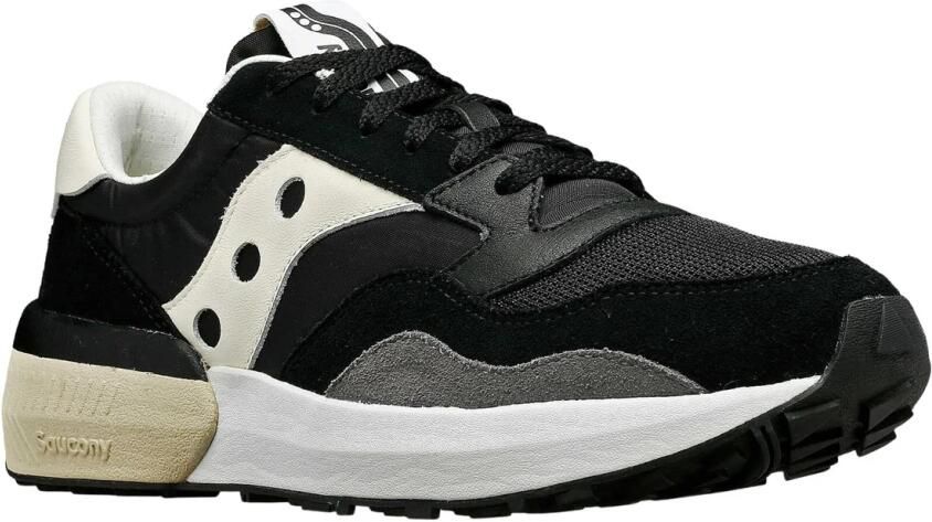 Saucony Zwarte Sneakers met Stoffen Voering en Rubberen Zool Zwart Heren