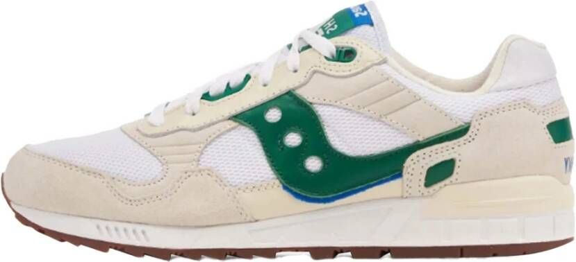 Saucony Shadow 5000 white green Wit Suede Lage sneakers Unisex