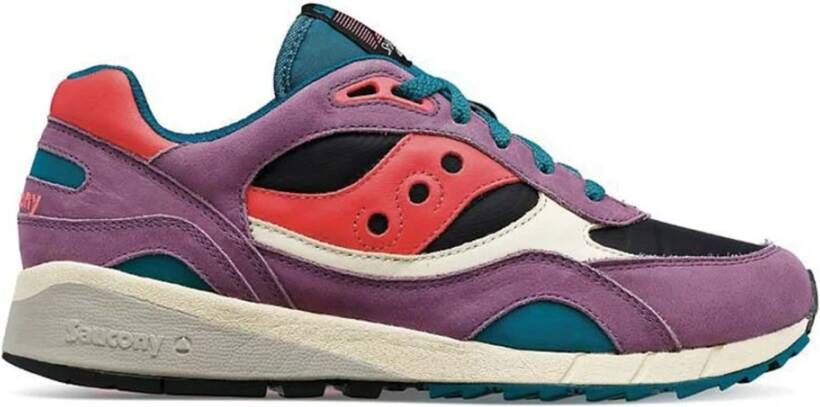Saucony Paars Zwart Shadow 6000 Sneakers Multicolor Dames