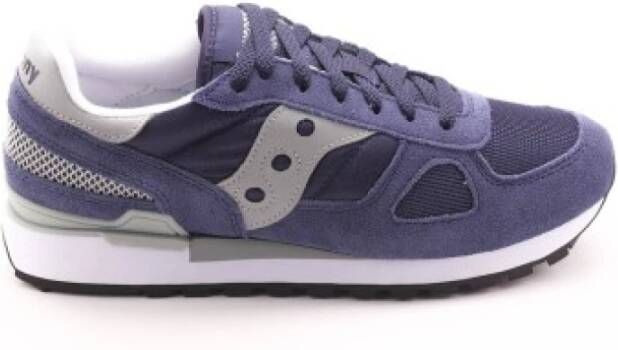Saucony Logo Sneakers Suède Canvas Rubber Zool Blue Heren - Foto 6