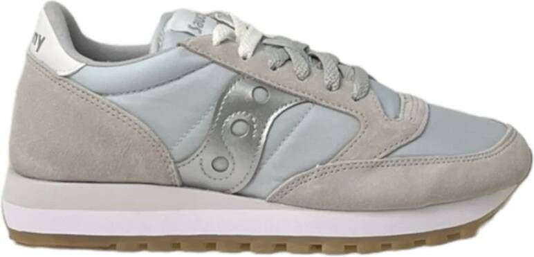 Saucony Trendy Grijze en Zilveren Jazz Original Sneakers Grijs Dames