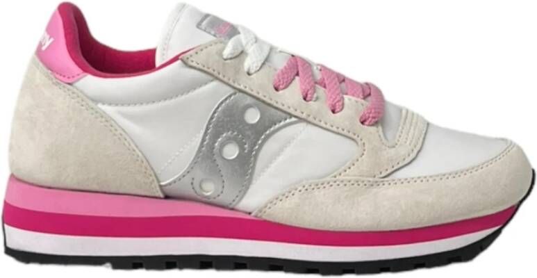 Saucony Stijlvolle Jazz Triple Cht Gray Pink Sneakers voor Dames Meerkleurig Dames