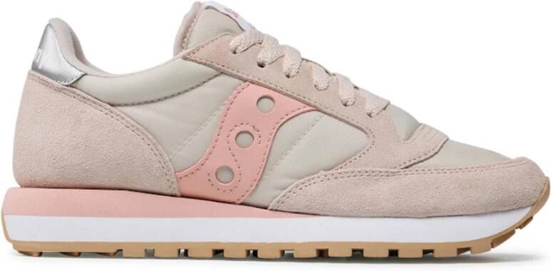 Saucony Nude Grijze Achterinzet Sneakers Beige Dames