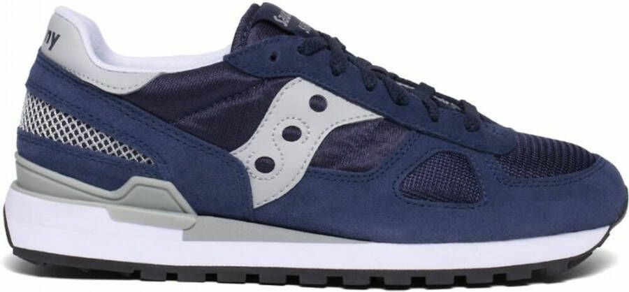 Saucony Logo Sneakers Suède Canvas Rubber Zool Blue Heren - Foto 2