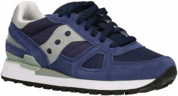 Saucony Logo Sneakers Suède Canvas Rubber Zool Blue Heren - Foto 3