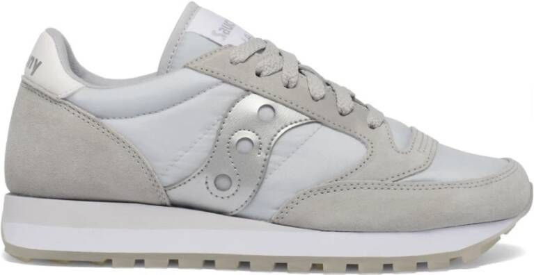 Saucony Trendy Grijze en Zilveren Jazz Original Sneakers Grijs Dames