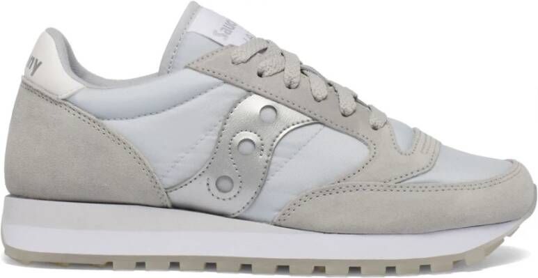 Saucony Trendy Grijze en Zilveren Jazz Original Sneakers Grijs Dames