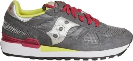 Saucony Retro Shadow Leren en Textiele Sneakers Gray Dames