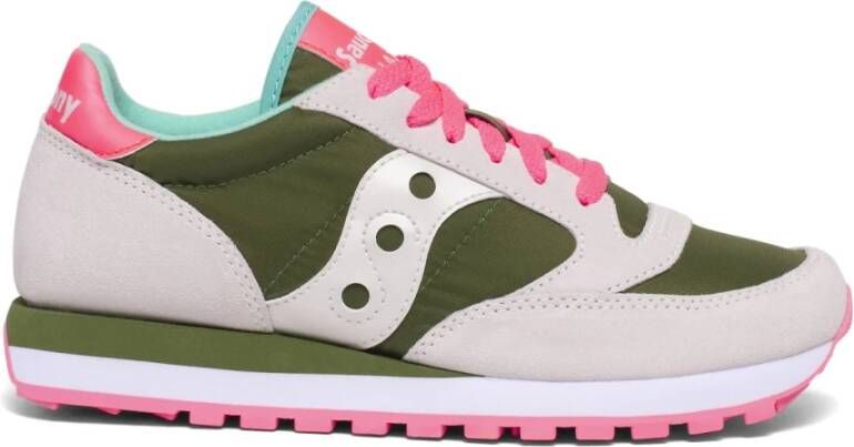 Saucony Eenvoudige Jazz Sneakers met Vetersluiting Beige Dames - Foto 2