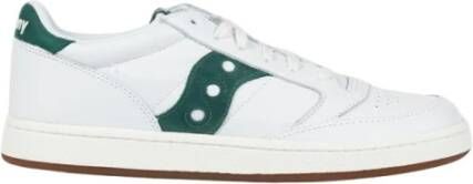 Saucony Wit-Groene Jazz Court Sneakers White Unisex