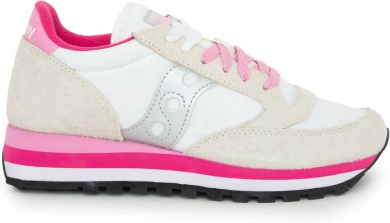 Saucony Stijlvolle Jazz Triple Cht Gray Pink Sneakers voor Dames Meerkleurig Dames