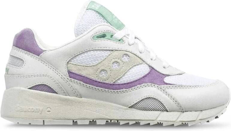 Saucony Shadow 6000 Wit Leer Lage sneakers Dames