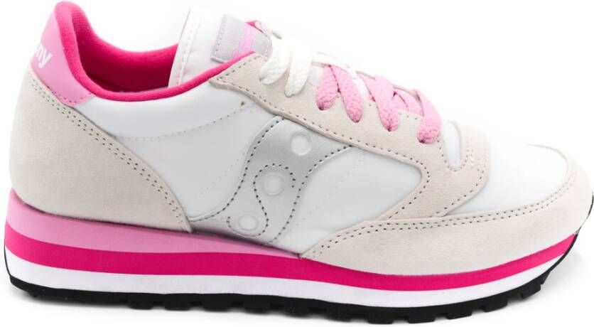 Saucony Stijlvolle Jazz Triple Cht Gray Pink Sneakers voor Dames Meerkleurig Dames