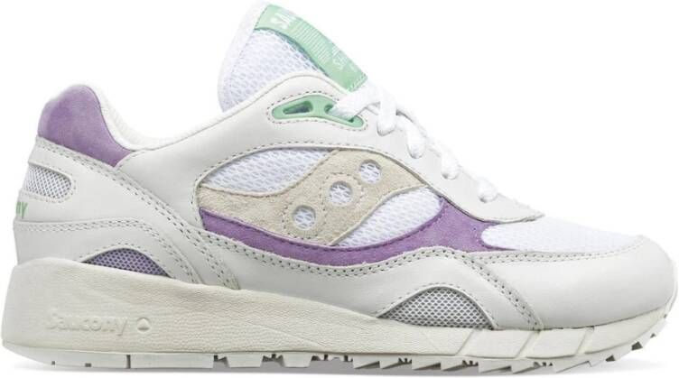 Saucony Shadow 6000 Wit Leer Lage sneakers Dames